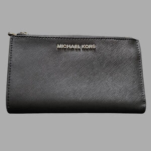 Michael Kors Adele Small Double Zip Phone Wristlet Wallet clutch black